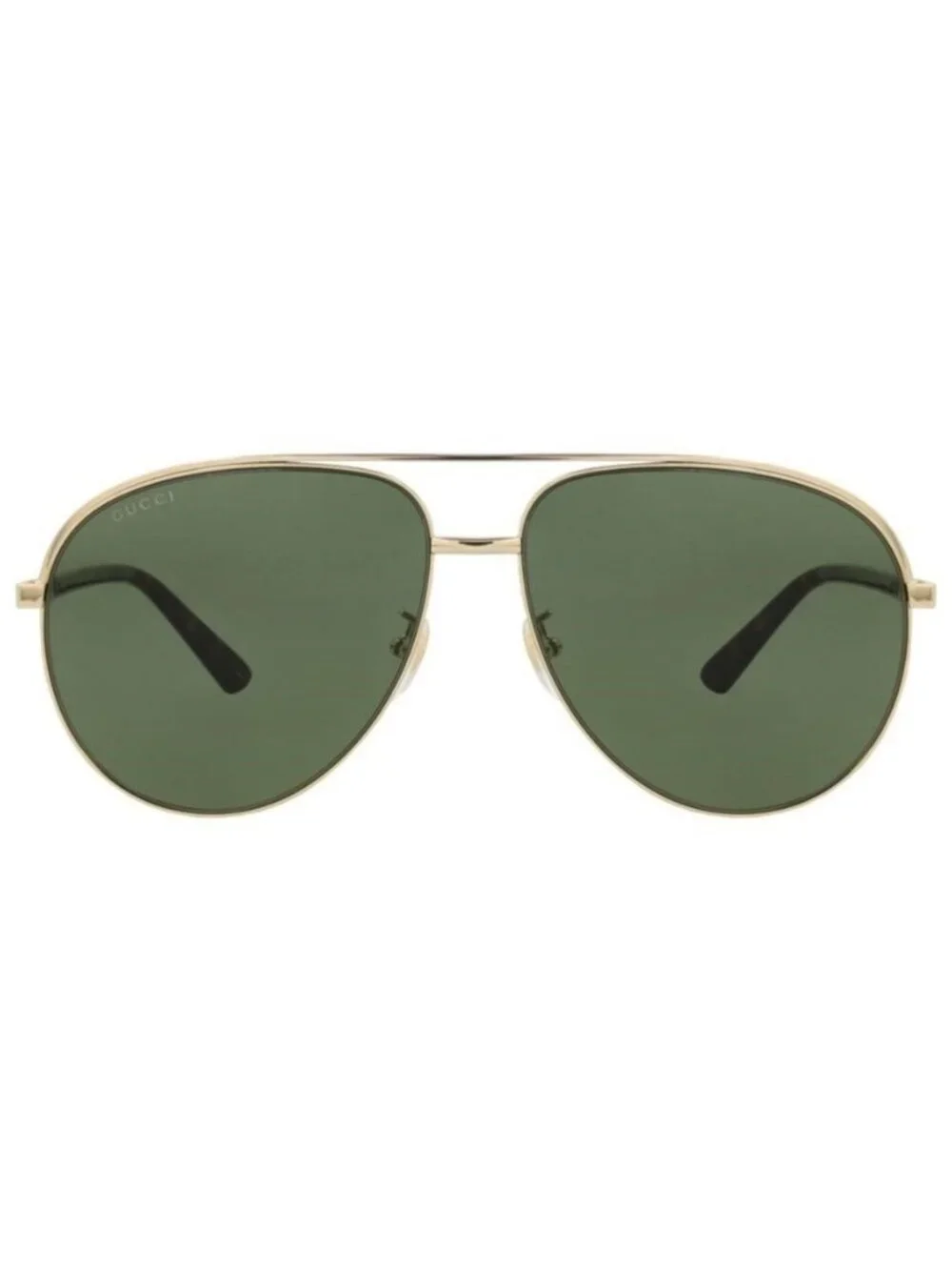 New Gucci Mens Aviator Gold Gold Green Fashion Designer Sunglasses